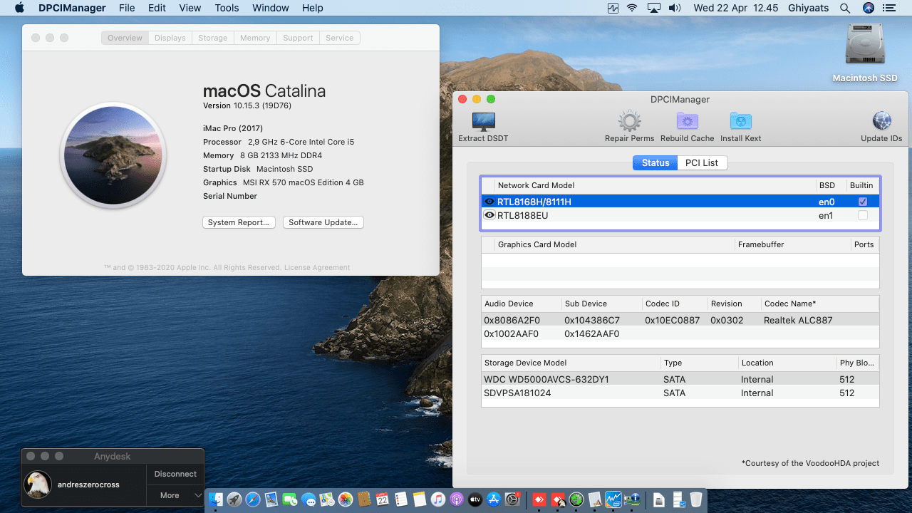 Success Hackintosh macOS Catalina 10.15.3 Build 19D76 in Asus Prime H310M-K + Intel Core i5 9400F + MSI RX 570